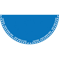 Signalisation au sol ?Caution? (attention) pour porte battante en demi-cercle, Adh&eacute;sif, Anglais avec pictogramme Infinity Industrial Services Inc.