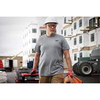 Hybrid Work Tee Shirt, Men's, Small, Grey Infinity Industrial Services Inc.