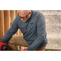 Hybrid Work Tee Shirt, Men's, Small, Blue Infinity Industrial Services Inc.