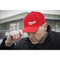 Flexfit&reg; Fitted Hat, Red, Poly-Cotton Infinity Industrial Services Inc.