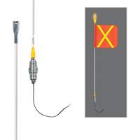 Safety Whip&reg; All-Weather Super-Duty Warning Whips with Constant LED Light, Spring Mount, 3' High, Orange with Reflective Infinity Industrial Services Inc.