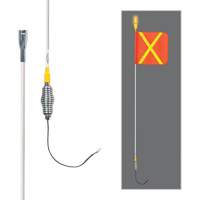 Safety Whip&reg; All-Weather Super-Duty Warning Whips with Constant LED Light, Spring Mount, 5' High, Orange with Reflective Infinity Industrial Services Inc.