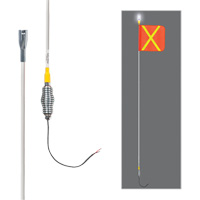 Safety Whip&reg; All-Weather Super-Duty Warning Whips with Constant LED Light, Spring Mount, 10' High, Orange with Reflective Infinity Industrial Services Inc.