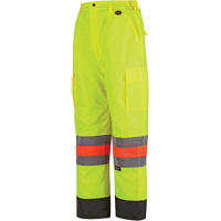 6041 Pantalon de contr&ocirc;le de la circulation pour l'hiver qu&eacute;b&eacute;cois, Polyester, T-petit, Jaune lime haute visibilit&eacute; Infinity Industrial Services Inc.