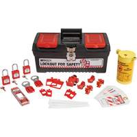 Electrical Lockout Tagout Kit with Nylon Safety Lockout Padlocks in Toolbox, Electrical Kit, 33 Components Infinity Industrial Services Inc.