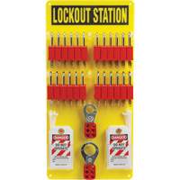 Lockout Board with Keyed Different Nylon Safety Lockout Padlocks, Plastic Padlocks, 24 Padlock Capacity, Padlocks Included Infinity Industrial Services Inc.