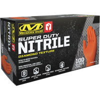 Gants robustes jetables, 9/Moyen, Nitrile, 8 mils, Sans poudre, Orange Infinity Industrial Services Inc.