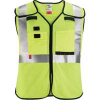 Breakaway Mesh Safety Vest, Black/High Visibility Lime-Yellow, Medium/Small Infinity Industrial Services Inc.