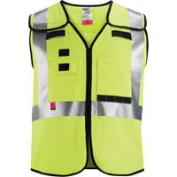 Breakaway Mesh Safety Vest, Black/High Visibility Lime-Yellow, Medium/Small Infinity Industrial Services Inc.