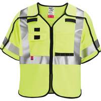 Breakaway Mesh Safety Vest, Black/High Visibility Lime-Yellow, Medium/Small Infinity Industrial Services Inc.