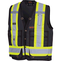 6692BK Surveyor's Safety Vest, Black, Medium, Polyester Infinity Industrial Services Inc.