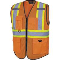 6960 Front Mesh Safety Vest, High Visibility Orange, Medium, Polyester Infinity Industrial Services Inc.