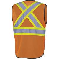 6960 Front Mesh Safety Vest, High Visibility Orange, Medium, Polyester Infinity Industrial Services Inc.