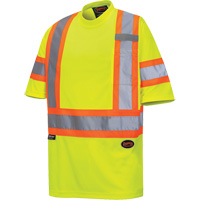 6971 T-shirt de s&eacute;curit&eacute; en il-de-perdrix, Polyester, T-petit, Jaune lime haute visibilit&eacute; Infinity Industrial Services Inc.