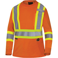 6968 T-shirt de s&eacute;curit&eacute; en il-de-perdrix pour femme, Polyester, T-petit, Orange haute visibilit&eacute; Infinity Industrial Services Inc.
