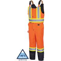 5040BB Waterproof Quilted Bib Pants, Polyester, X-Small, Black/High Visibility Orange Infinity Industrial Services Inc.
