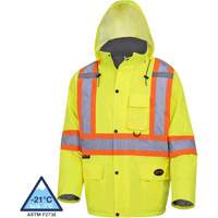 5031 Waterproof Quilted Safety Parka, High Visibility Lime-Yellow, Small Infinity Industrial Services Inc.