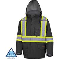 5031BK Waterproof Quilted Safety Parka, Black, Small Infinity Industrial Services Inc.