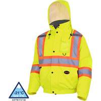 5033 Veste aviateur de s&eacute;curit&eacute; imperm&eacute;able et matelass&eacute;e pour l'hiver, Polyester, Jaune lime haute visibilit&eacute;, Petit Infinity Industrial Services Inc.