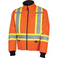 5015A Manteau matelass&eacute; pour cong&eacute;lateur, Polyester, Orange haute visibilit&eacute;, T-petit Infinity Industrial Services Inc.
