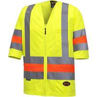 6019 Chandail de circulation &agrave; manches courtes  Qu&eacute;bec, Polyester, T-petit, Jaune lime haute visibilit&eacute; Infinity Industrial Services Inc.