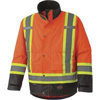 5400 Veste de s&eacute;curit&eacute; imperm&eacute;able 300D Trilobal antid&eacute;chirure, Polyester, Noir/Orange haute visibilit&eacute;, 2T-Grand Infinity Industrial Services Inc.