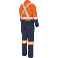 7702BB FR-Tech&reg; 2-Tone Safety Coverall, Size 36, Navy Blue/Orange, 10 cal/cm² Infinity Industrial Services Inc.