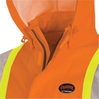 5880 Manteau de pluie ignifuge et protection contre les &eacute;clats d'arc &eacute;lectrique, T-petit, Orange haute visibilit&eacute;, 10 cal/cm² Infinity Industrial Services Inc.
