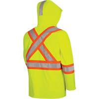 5881 Manteau de pluie ignifuge et protection contre les &eacute;clats d'arc &eacute;lectrique, T-petit, Jaune haute visibilit&eacute;, 10 cal/cm² Infinity Industrial Services Inc.