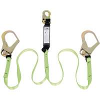 SA-54022-6 Shock Absorbing Lanyard, 6', Rebar Hook Center, Snap Hook Leg Ends, Polyester Infinity Industrial Services Inc.