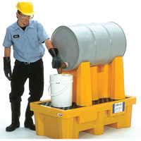 Ultra-Drum Rack 1-Drum Containment System with Drain, 52" L x 29" W x 49.5" H, 750 US gal. Capacity Infinity Industrial Services Inc.