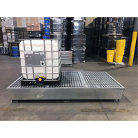 Ultra-Twin IBC Spill Pallet en acier, Capacit&eacute; de d&eacute;versement 370 gal. US, 103,8" x 26,8" x 51,1" Infinity Industrial Services Inc.