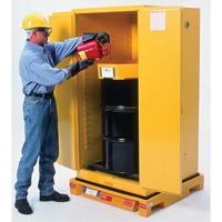 Single Drum Ultra-Safety Cabinet Bladder System&reg;, 37.8" L x 37.8" W x 6.3" H, 1500 lbs. Load Capacity Infinity Industrial Services Inc.