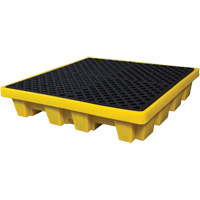 Ultra-Spill Pallet emboitable, 4 barils, Capacit&eacute; de d&eacute;versement 66 gal. US, 51" x 51" x 10" Infinity Industrial Services Inc.