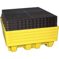 Ultra-Spill Pallet emboitable, 4 barils, Capacit&eacute; de d&eacute;versement 66 gal. US, 51" x 51" x 10" Infinity Industrial Services Inc.