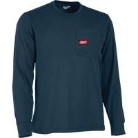 Gridiron Long-Sleeved Pocket-T-Shirt, Men's, Small, Blue Infinity Industrial Services Inc.