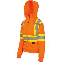 6924W Chandail &agrave; capuchon en molleton avec fermeture &agrave; glissi&egrave;re, Polyester, T-petit, Orange haute visibilit&eacute; Infinity Industrial Services Inc.