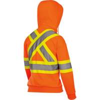 6924W Chandail &agrave; capuchon en molleton avec fermeture &agrave; glissi&egrave;re, Polyester, T-petit, Orange haute visibilit&eacute; Infinity Industrial Services Inc.