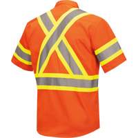 4442 Chandail &agrave; manches courtes de s&eacute;curit&eacute; ultra fraîche et ultra respirant, Coton, Petit, Orange haute visibilit&eacute; Infinity Industrial Services Inc.