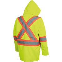 5628 Manteau de s&eacute;curit&eacute; imperm&eacute;able The Rock, Polyester/Polyur&eacute;thane, Jaune lime haute visibilit&eacute;, Petit Infinity Industrial Services Inc.