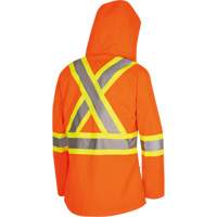5626W Parka matelass&eacute; de s&eacute;curit&eacute; 300D The Rock, Polyester/Polyur&eacute;thane, Orange haute visibilit&eacute;, T-petit Infinity Industrial Services Inc.