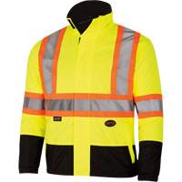 5771 Manteau de s&eacute;curit&eacute; imperm&eacute;able r&eacute;versible, Polyester/Polyur&eacute;thane, Jaune lime haute visibilit&eacute;, Petit Infinity Industrial Services Inc.