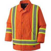 5537A Quilted Duck Safety Parka, High Visibility Orange, Small Infinity Industrial Services Inc.