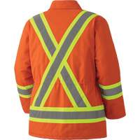 5537A Quilted Duck Safety Parka, High Visibility Orange, Small Infinity Industrial Services Inc.