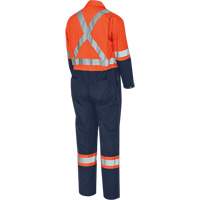 5514BBT 2-Tone Safety Coveralls with Zipper Closure, 40 (Tall), High Visibility Orange/Navy Blue Infinity Industrial Services Inc.