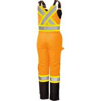 5040BBW Women's High-Visibility Waterproof Safety Overalls, Polyester, X-Small, Black/High Visibility Orange Infinity Industrial Services Inc.