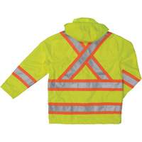 Manteau de s&eacute;curit&eacute; imperm&eacute;able en tissu ind&eacute;chirable Ripstop, Polyester, T-petit, Jaune lime haute visibilit&eacute; Infinity Industrial Services Inc.