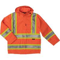 Manteau de s&eacute;curit&eacute; imperm&eacute;able en tissu ind&eacute;chirable Ripstop, Polyester, T-petit, Orange haute visibilit&eacute; Infinity Industrial Services Inc.