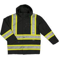 Manteau de s&eacute;curit&eacute; imperm&eacute;able en tissu ind&eacute;chirable Ripstop, Polyester, T-petit, Noir Infinity Industrial Services Inc.