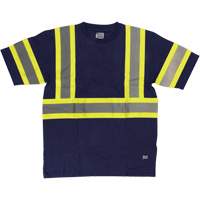Short Sleeve Safety T-Shirt, Cotton, X-Small, Navy Blue Infinity Industrial Services Inc.